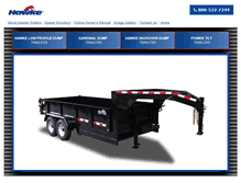 Tablet Screenshot of hawketrailers.com
